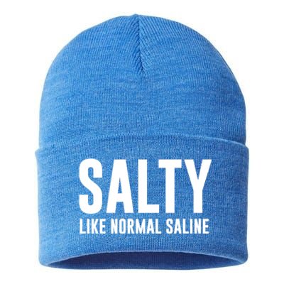 Salty Like Normal Saline Nurse Gift Nursing Gift Nurses Gift Sustainable Knit Beanie