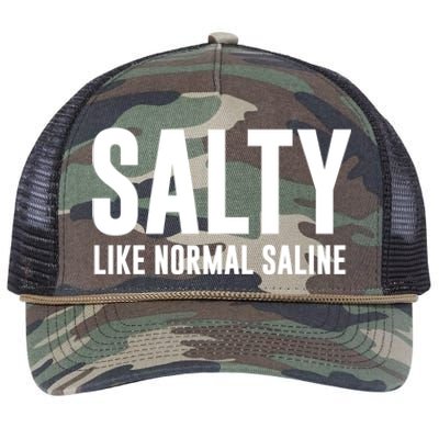 Salty Like Normal Saline Nurse Gift Nursing Gift Nurses Gift Retro Rope Trucker Hat Cap