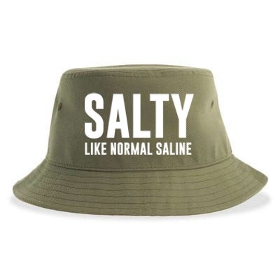 Salty Like Normal Saline Nurse Gift Nursing Gift Nurses Gift Sustainable Bucket Hat