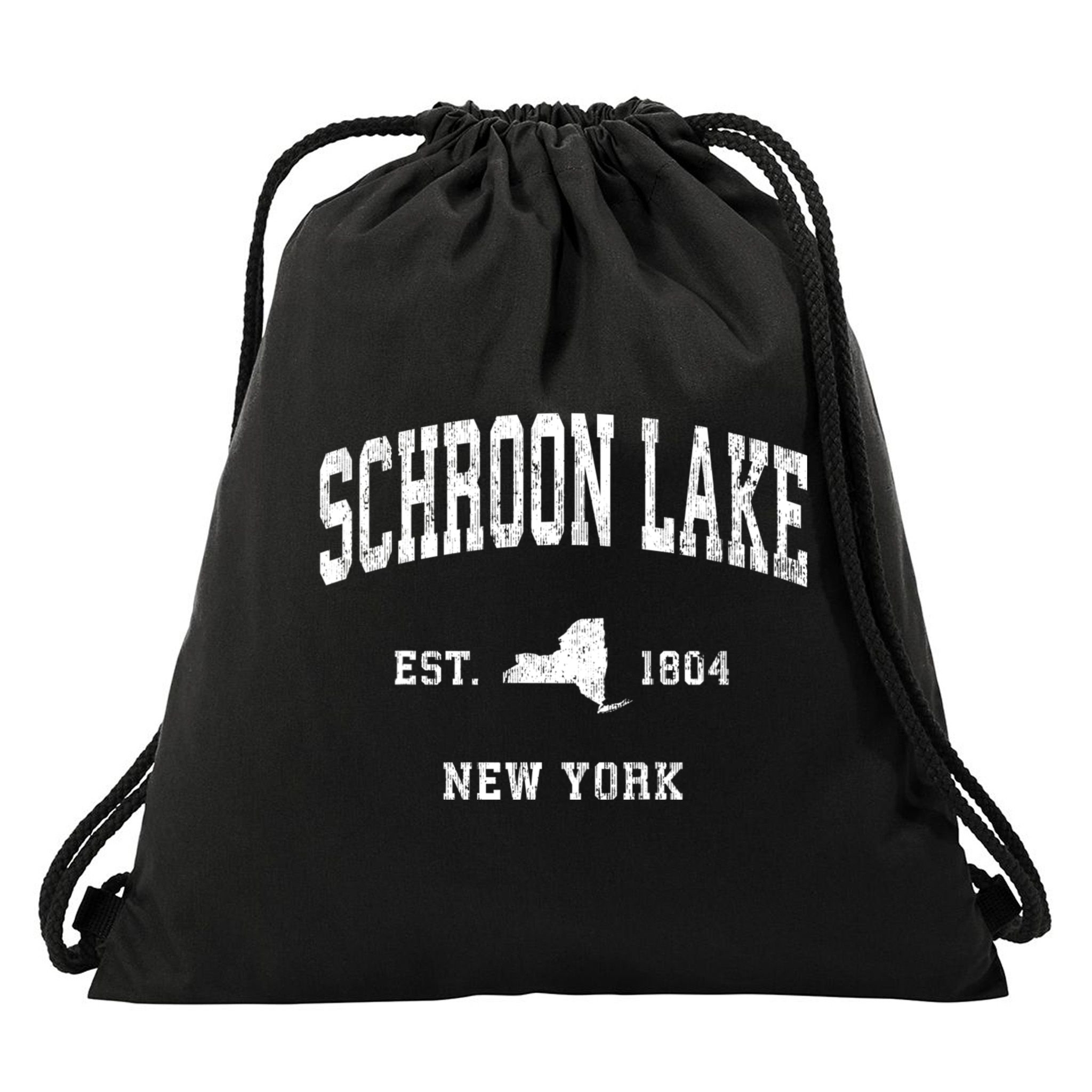 Schroon Lake New York Ny Vintage Athletic Drawstring Bag