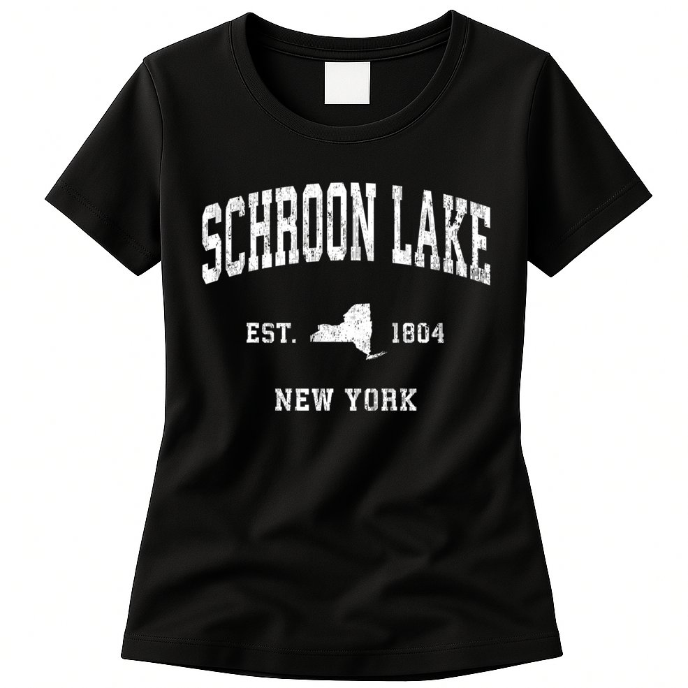 Schroon Lake New York Ny Vintage Athletic Womens T-Shirt