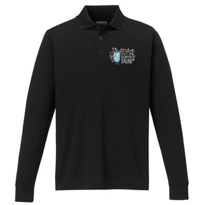 Salty Like Normal Saline Nurse Performance Long Sleeve Polo