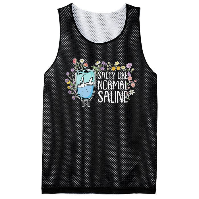 Salty Like Normal Saline Nurse Mesh Reversible Basketball Jersey Tank