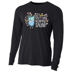 Salty Like Normal Saline Nurse Cooling Performance Long Sleeve Crew