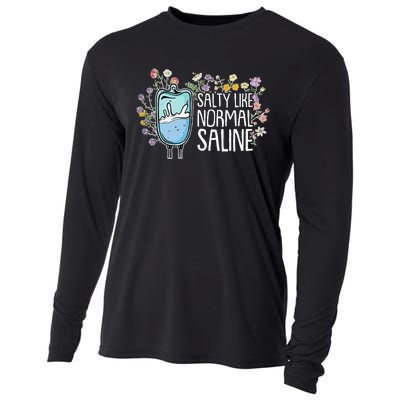 Salty Like Normal Saline Nurse Cooling Performance Long Sleeve Crew