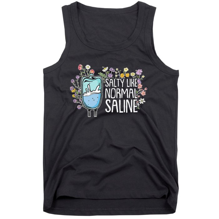 Salty Like Normal Saline Nurse Tank Top