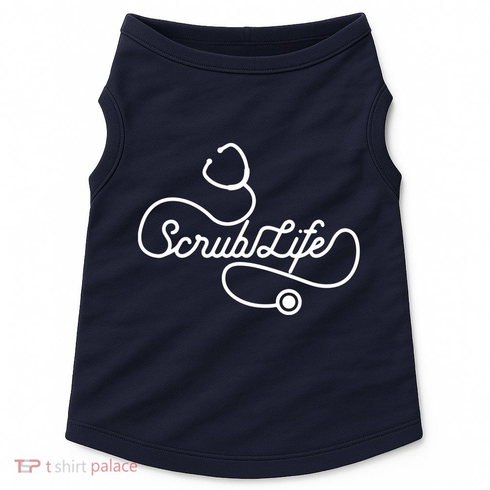 Scrub Life Nurse Doctor Stethoscope Passionate Medical RN Doggie Tank