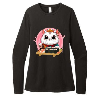 Sushi Lover Neko Cat Lovers Kawaii Anime Cute Sushi Gift Womens CVC Long Sleeve Shirt