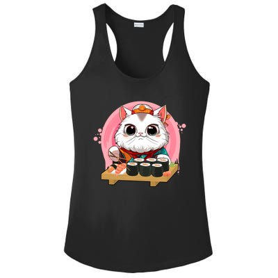 Sushi Lover Neko Cat Lovers Kawaii Anime Cute Sushi Gift Ladies PosiCharge Competitor Racerback Tank