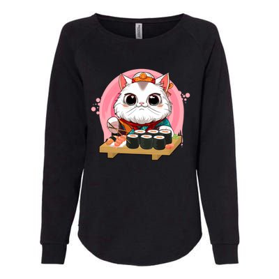 Sushi Lover Neko Cat Lovers Kawaii Anime Cute Sushi Gift Womens California Wash Sweatshirt