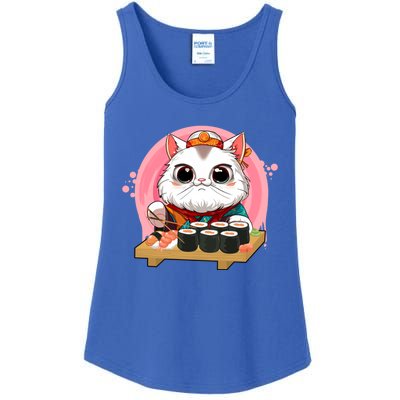 Sushi Lover Neko Cat Lovers Kawaii Anime Cute Sushi Gift Ladies Essential Tank