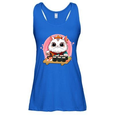 Sushi Lover Neko Cat Lovers Kawaii Anime Cute Sushi Gift Ladies Essential Flowy Tank