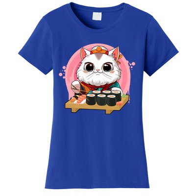 Sushi Lover Neko Cat Lovers Kawaii Anime Cute Sushi Gift Women's T-Shirt