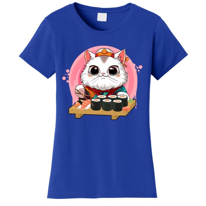 Sushi Lover Neko Cat Lovers Kawaii Anime Cute Sushi Gift Women's T-Shirt