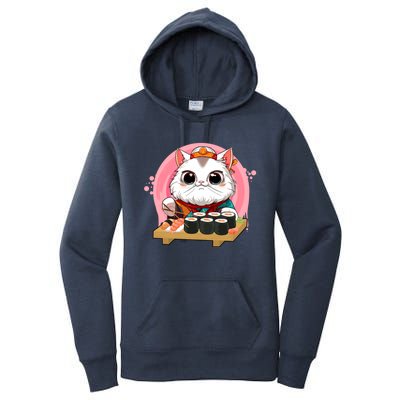 Sushi Lover Neko Cat Lovers Kawaii Anime Cute Sushi Gift Women's Pullover Hoodie