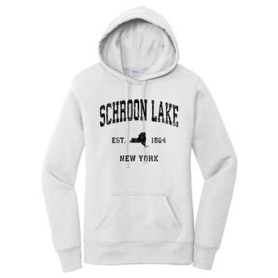 Schroon Lake New York Ny Athletic Black Sports Women's Pullover Hoodie