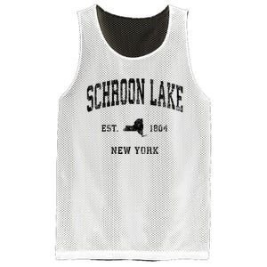 Schroon Lake New York Ny Athletic Black Sports Mesh Reversible Basketball Jersey Tank