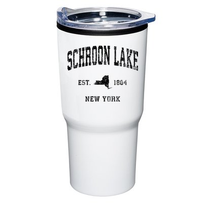 Schroon Lake New York Ny Athletic Black Sports Tumbler