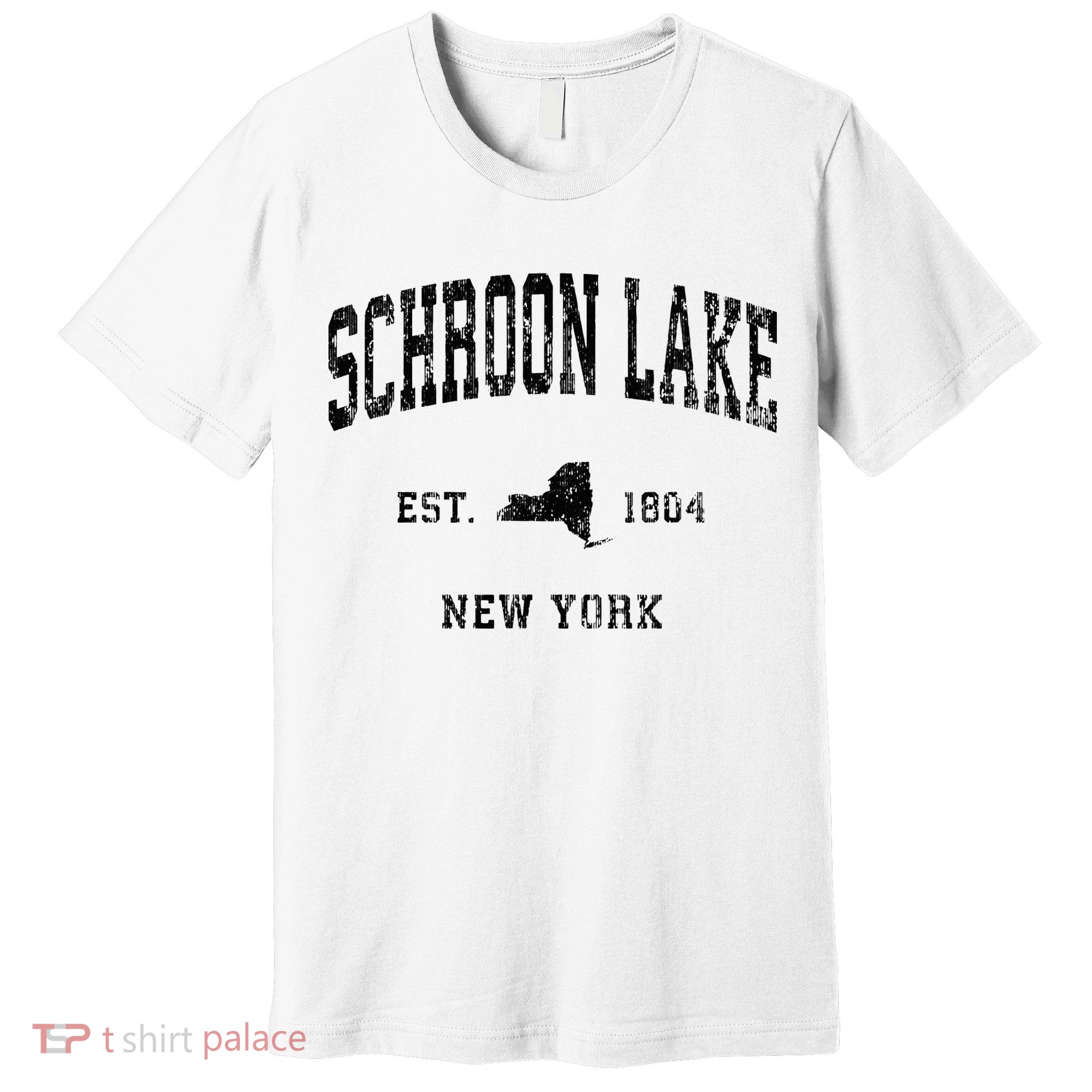Schroon Lake New York Ny Athletic Black Sports Premium T-Shirt