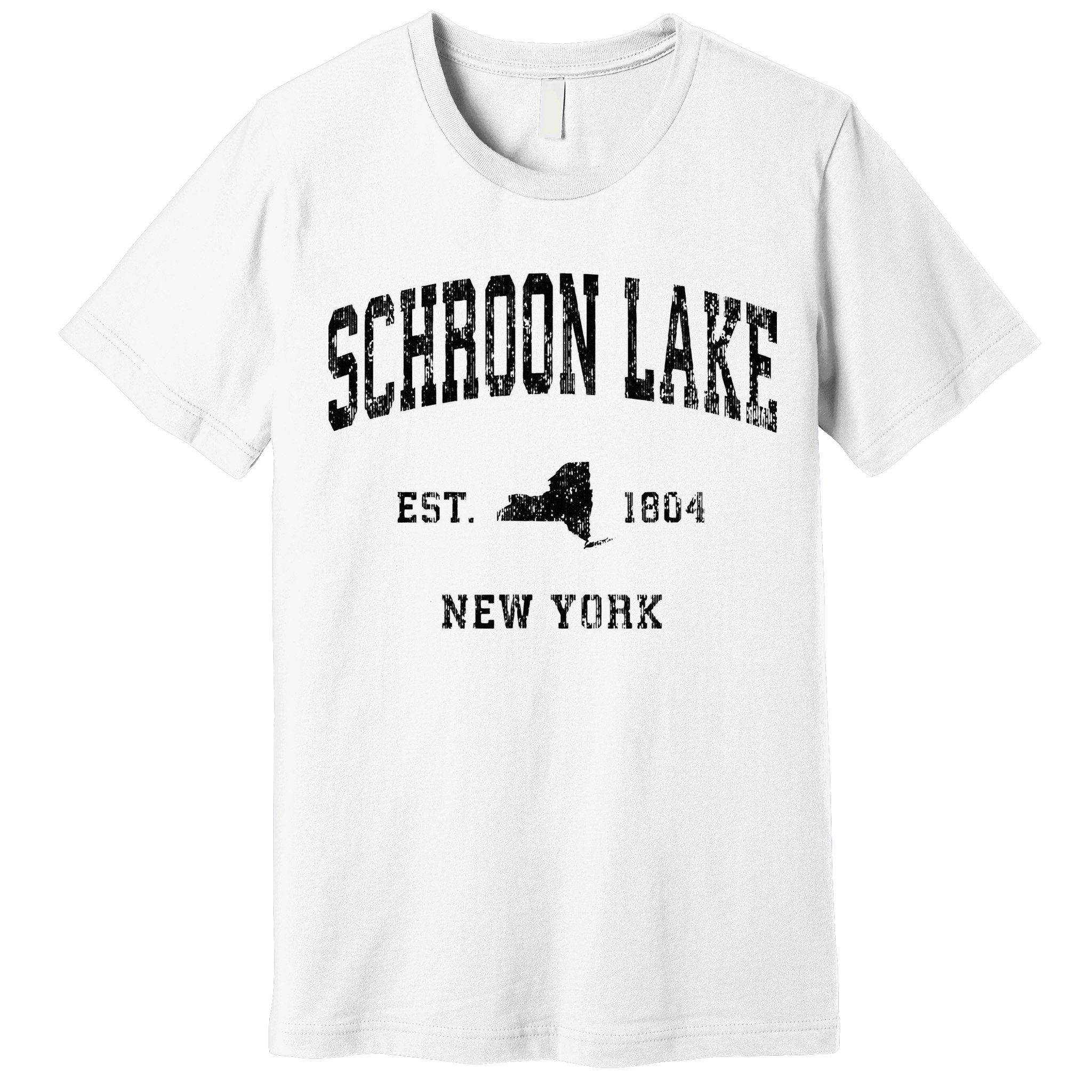 Schroon Lake New York Ny Athletic Black Sports Premium T-Shirt