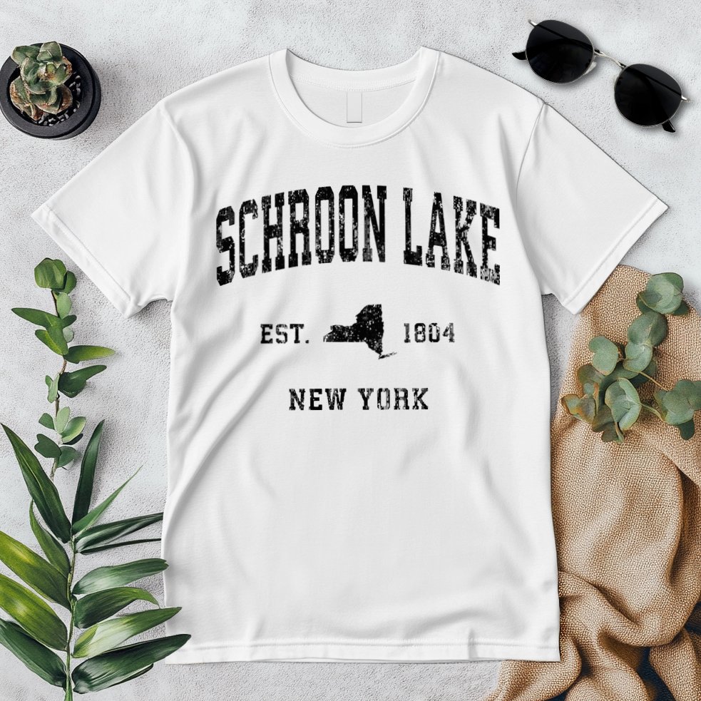 Schroon Lake New York Ny Athletic Black Sports Premium T-Shirt