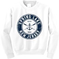 Spring Lake New Jersey Nj Vintage Boat Anchor & Oars Kids Sweatshirt