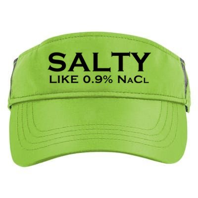 Salty Like Normal Saline 0 9 Nacl Nurse Medical Funny Wear Cool Gift Adult Drive Performance Visor