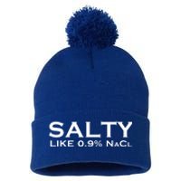 Salty Like Normal Saline 0 9 Nacl Nurse Medical Funny Wear Cool Gift Pom Pom 12in Knit Beanie