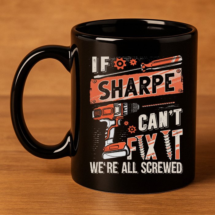 Sharpe Last Name If Sharpe CanT Fix It 11oz C Handle Ceramic Mug