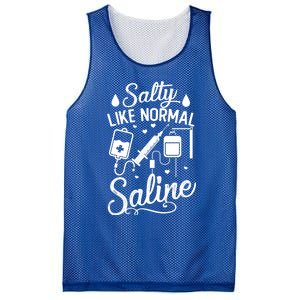 Salty Like Normal Saline Funny Nurse Gift Mesh Reversible Basketball Jersey Tank