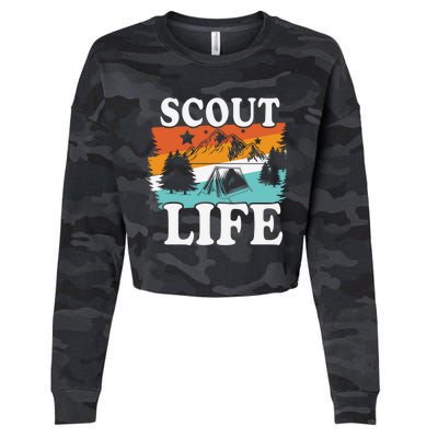 Scout Life Outdoor Adventure Gift Scouts Gift Cropped Pullover Crew