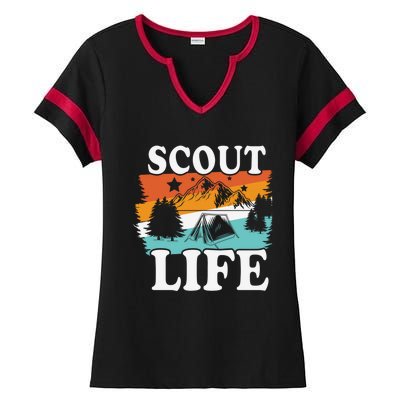 Scout Life Outdoor Adventure Gift Scouts Gift Ladies Halftime Notch Neck Tee