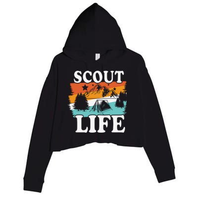 Scout Life Outdoor Adventure Gift Scouts Gift Crop Fleece Hoodie