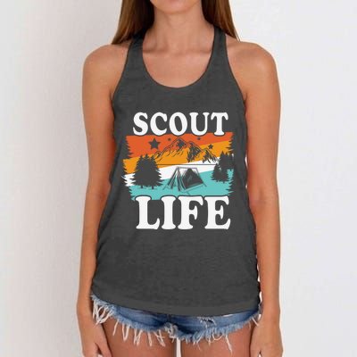 Scout Life Outdoor Adventure Gift Scouts Gift Women's Knotted Racerback Tank