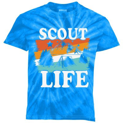 Scout Life Outdoor Adventure Gift Scouts Gift Kids Tie-Dye T-Shirt