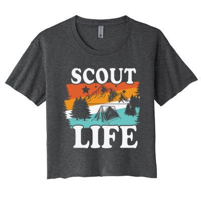 Scout Life Outdoor Adventure Gift Scouts Gift Women's Crop Top Tee