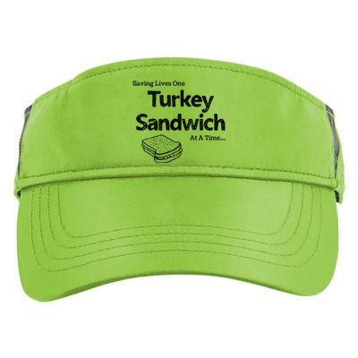 Saving Lives One Turkey Sandwich At A Time Er Nurse Humor Cute Gift Adult Drive Performance Visor