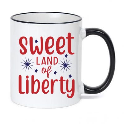 Sweet Land Of Liberty 4th Of July Funny Gift 11oz Black Color Changing Mug