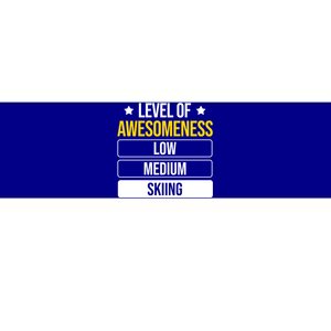 Ski Level Of Awesoess Skiing Gift Bumper Sticker