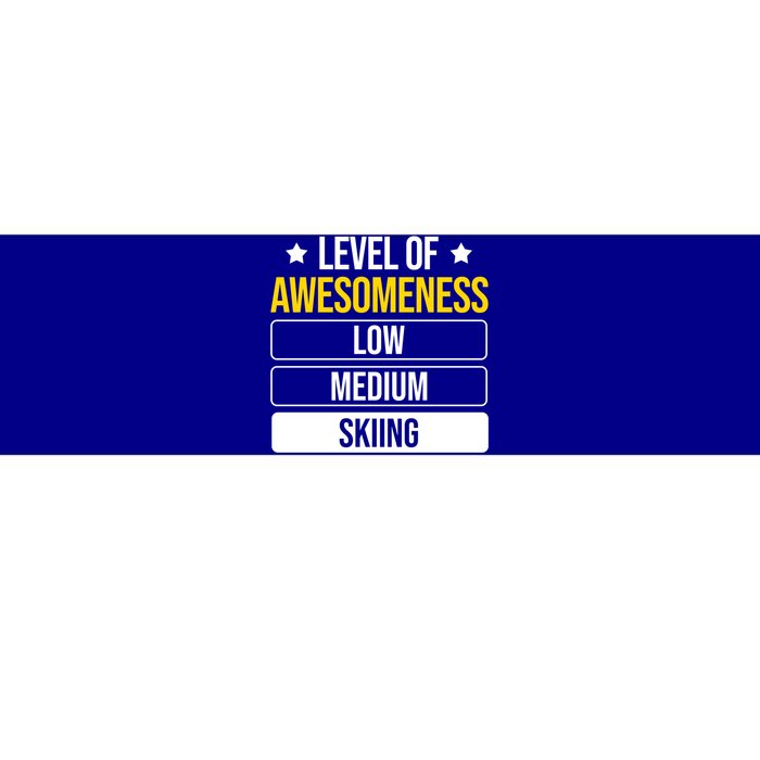 Ski Level Of Awesoess Skiing Gift Bumper Sticker