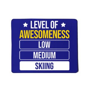 Ski Level Of Awesoess Skiing Gift Mousepad