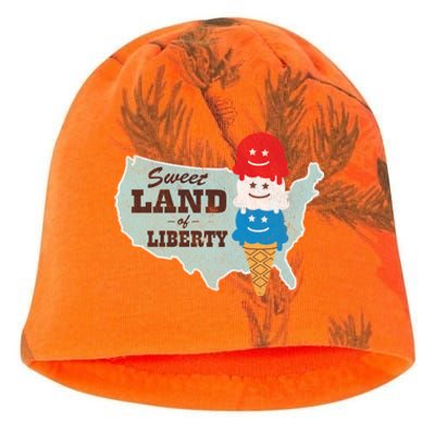 Sweet Land Of Liberty Patriotic 4th Of July Ice Cream Gift Kati - Camo Knit Beanie