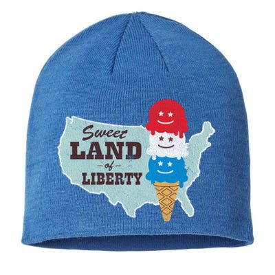 Sweet Land Of Liberty Patriotic 4th Of July Ice Cream Gift Sustainable Beanie