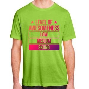 Ski Level Of Awesoess Skiing Cute Gift Adult ChromaSoft Performance T-Shirt