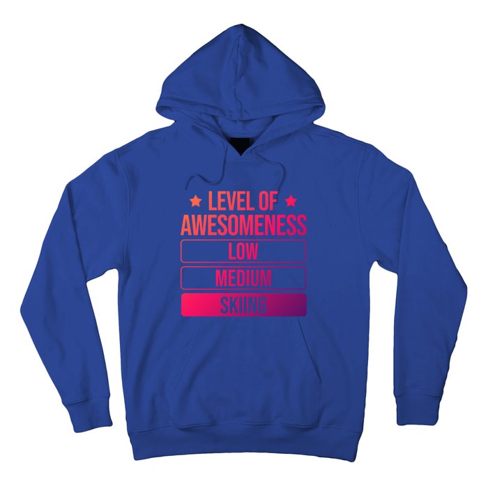 Ski Level Of Awesoess Skiing Cute Gift Hoodie