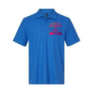 Ski Level Of Awesoess Skiing Cute Gift Softstyle Adult Sport Polo