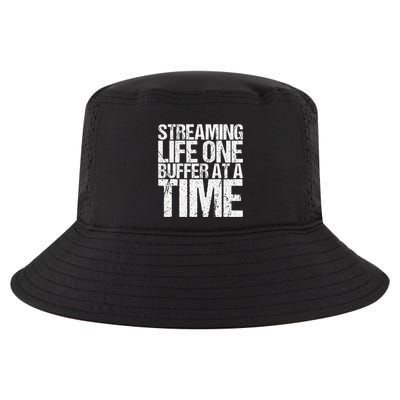 Streaming Life One Buffer At A Time Funny Saying Cool Comfort Performance Bucket Hat