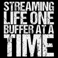 Streaming Life One Buffer At A Time Funny Saying 16 in Basic Backpack