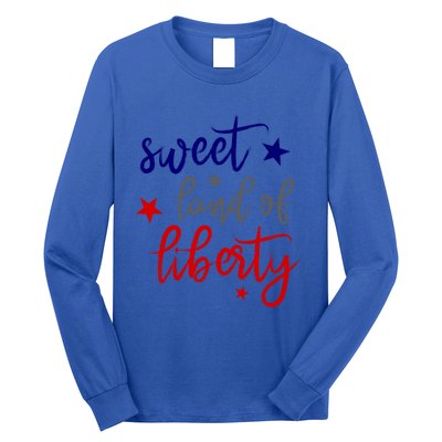 Sweet Land Of Liberty Cool Usa Independence Day Gift Long Sleeve Shirt