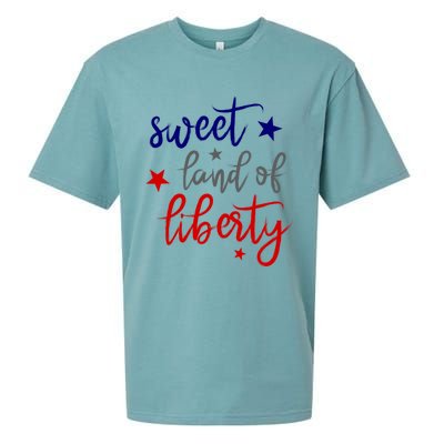 Sweet Land Of Liberty Cool Usa Independence Day Gift Sueded Cloud Jersey T-Shirt